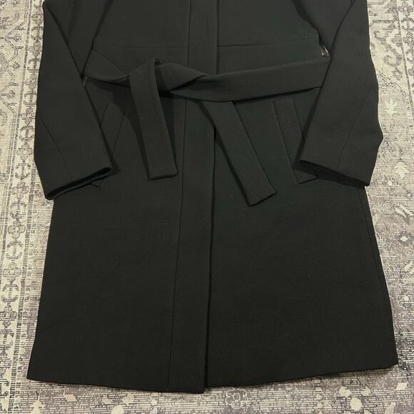 J. Crew Black Lady Day Top Coat Size 6 Italian Double Cloth Wool Blend Italian - Picture 3 of 11